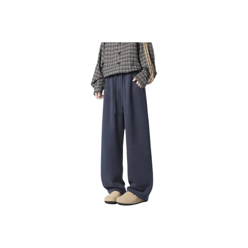 A28T Casual Pants Unisex Navy Blue-0