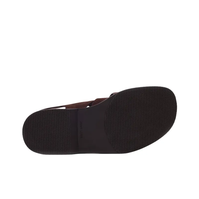 JOHN LOBB Seaford One Strap Sandals Men's Dark Brown-4