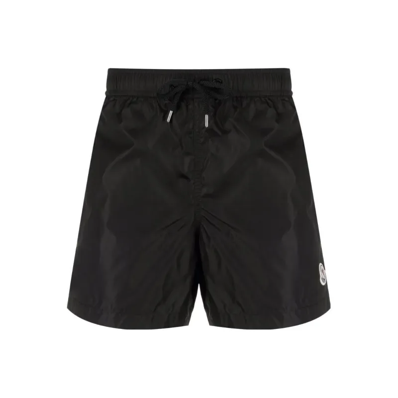 Moncler Logo Patch Drawstring Swim Shorts-0