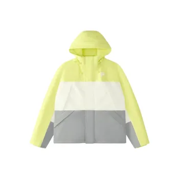 FILA FUSION FOB Series Puffer Jacket Unisex Fluorescent Yellow Jade