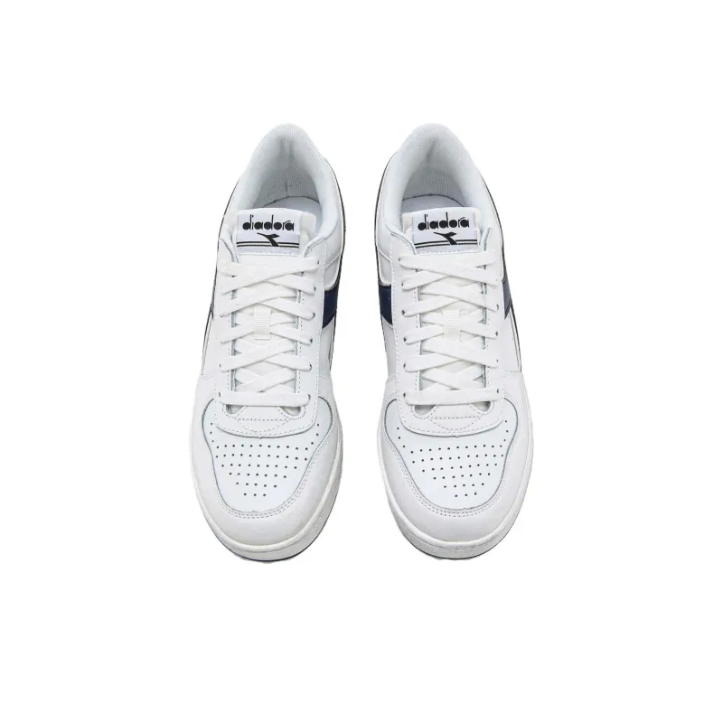 Diadora Magic Basket Anti Slip Wear Resistant Low Top Skateboard Shoes Unisex White-3