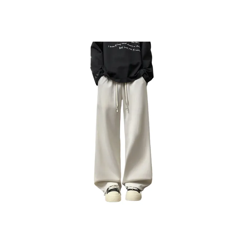 Fakeyoung Casual Pants Unisex Black-8