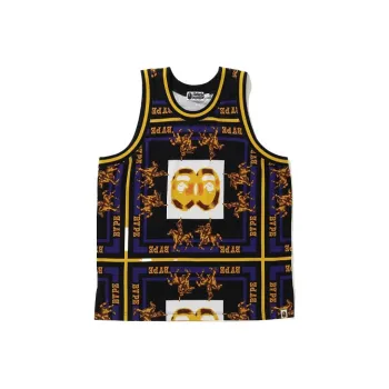 A BATHING APE Double Ape Head Basketball Tank Top