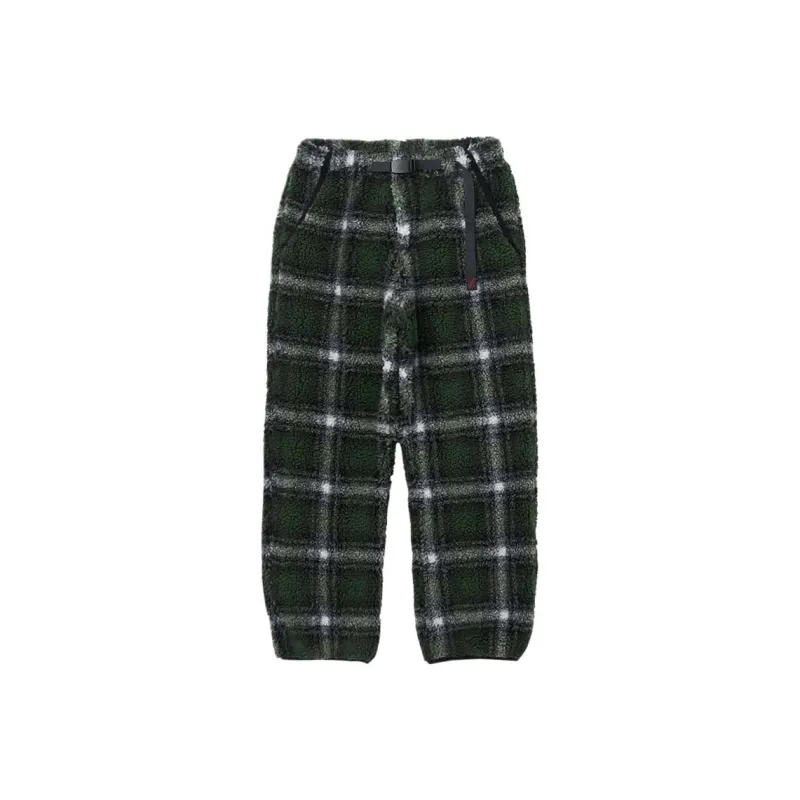 Gramicci Shadow Plaid Sherpa Pant Casual Pants Men's Olive Green-0