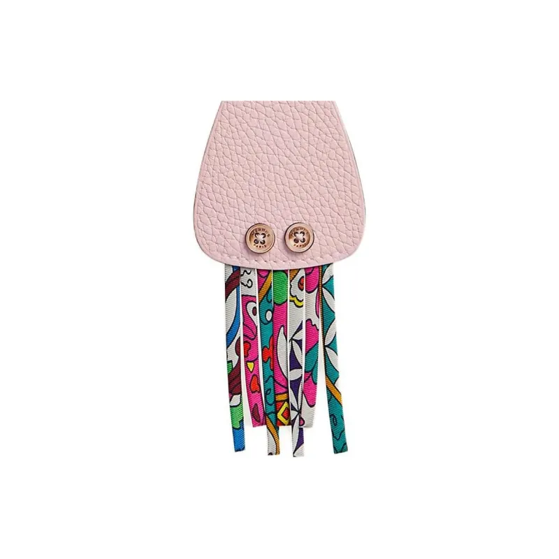 HERMES Leather Bag Charm Bag Accessory Women's Pink-1