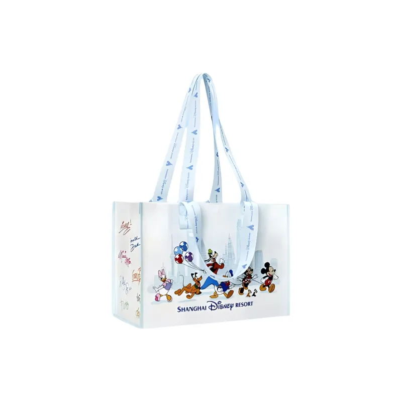 Disney Polyethylene Tote Bag, Shopping Bag, Shoulder Bag, Handbag Small Size Unisex Blue-1