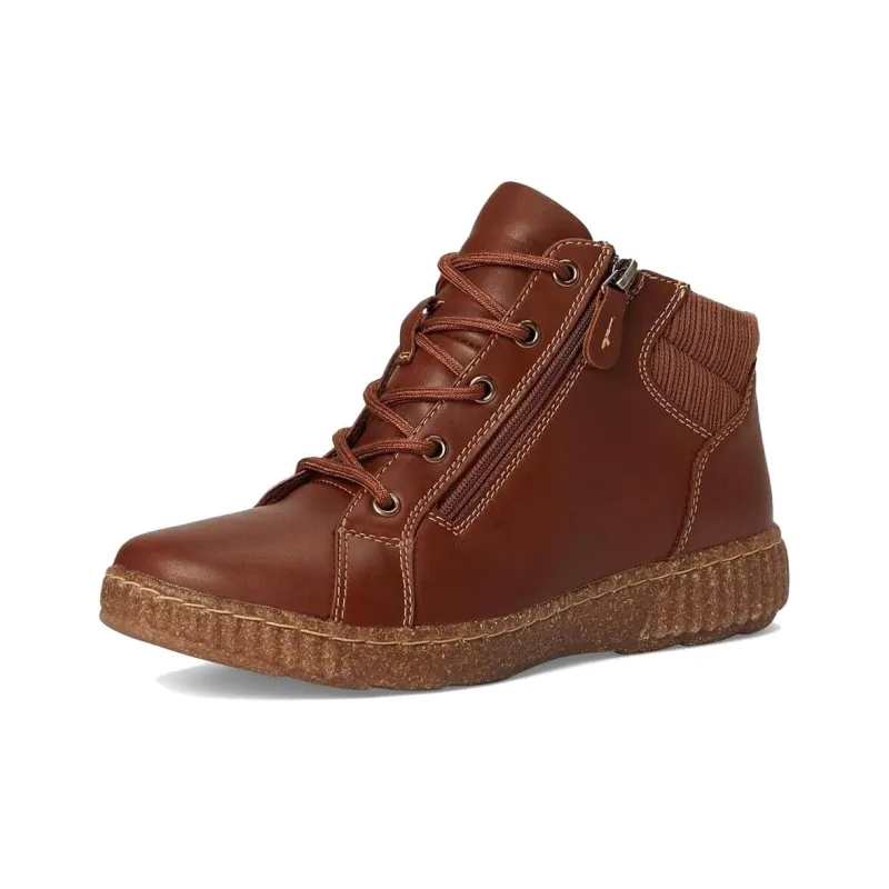 Clarks Caroline Park Tan Combi Ankle Boots Women's Brown-1
