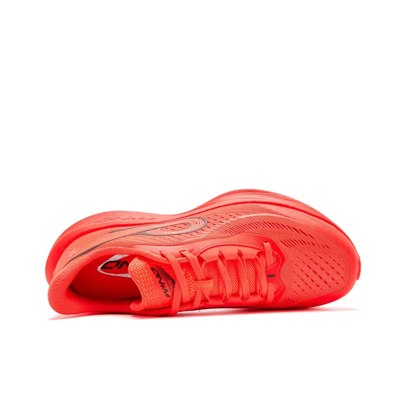QIAODAN Strong Wind 3TR Running Shoes Men Low Top Flame Red/Black-3