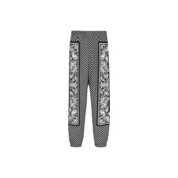 BALMAIN Mini Monogram Paisley Print Trousers