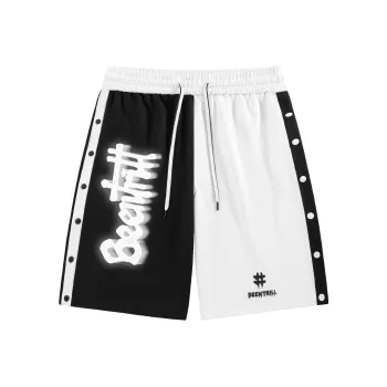 BEENTRILL Casual Shorts Unisex Black/White