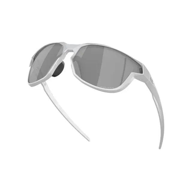 Oakley TR/Memory Plastic Irregular Shape Sunglasses Unisex Silver Frame-3