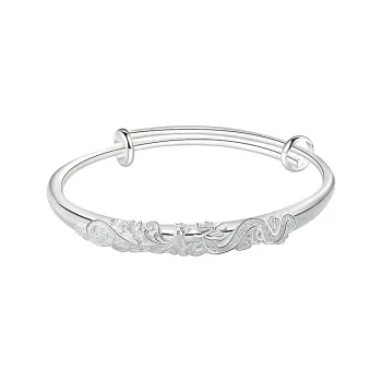 Yuanyanghuangjin 999 Fine Silver Bangles Women's