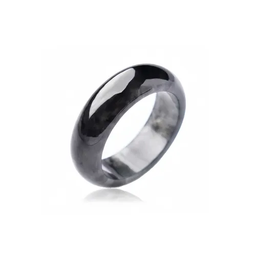 MY WORLD BEGINS AND ENDS WITH YOU Glutinous Jade Jadeite Rings Unisex