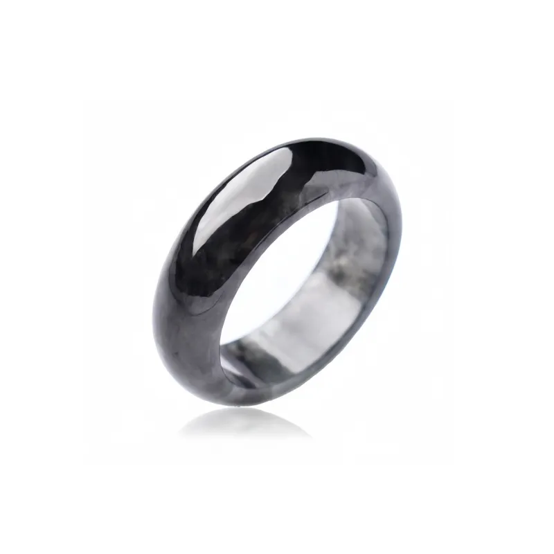 MY WORLD BEGINS AND ENDS WITH YOU Glutinous Jade Jadeite Rings Unisex-0
