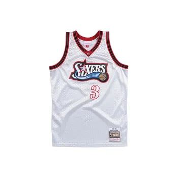 Mitchell Ness Basketball Jerseys Men Silver