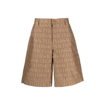 VERSACE Allover-Jacquard High-Waist Bermuda Shorts
