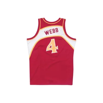Mitchell Ness 'NBA Atlanta Hawks 86 Spud Webb' Swingman Road Jersey Vest Top