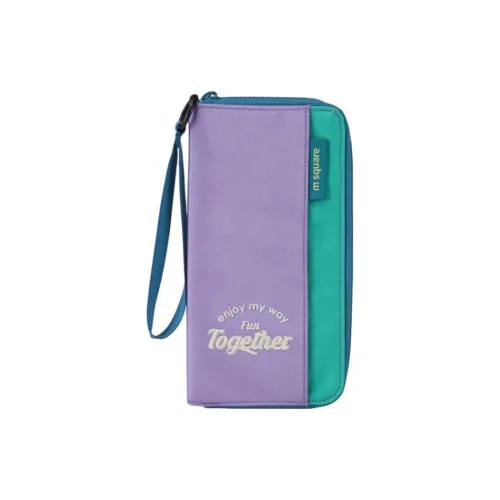 M Square Polyester Passport Holder Regular Unisex Multicolor