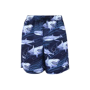 LiNing Sports Trend Series Swimming Shorts Anti-Embarrassment Swimsuit Swim Goggles Swimming Cap Set Men's Dark Blue