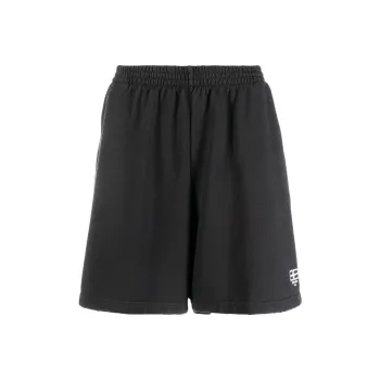 Balenciaga BB Paris Icon Casual Shorts Men Black