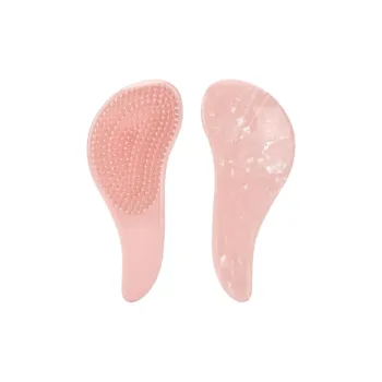 Gentle Welcome Marble Plastic Massage Comb Soft Teeth For Smooth Hair, Non Tangling