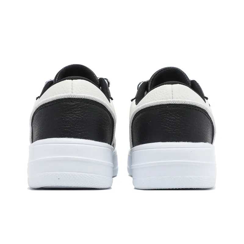 Singing Slip Resistant, Abrasion Resistant, Lightweight Low Top Skateboard Shoes Unisex Black White-4