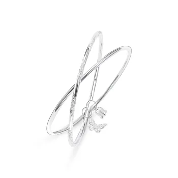 SINO GEM 999 Fine Silver Sterling Silver Bracelets Women's