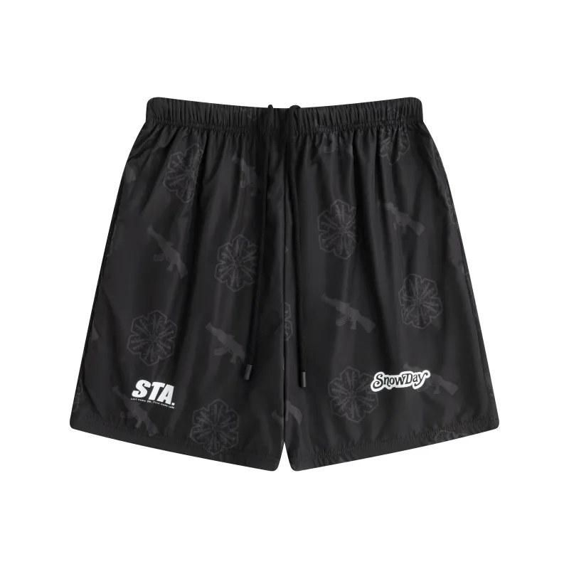 Snowday Casual Shorts Unisex Black-0