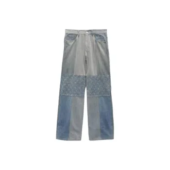 Marine Serre Jeans Men Blue