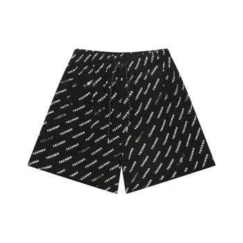 TCH Casual Shorts Unisex Black With Silver Logo