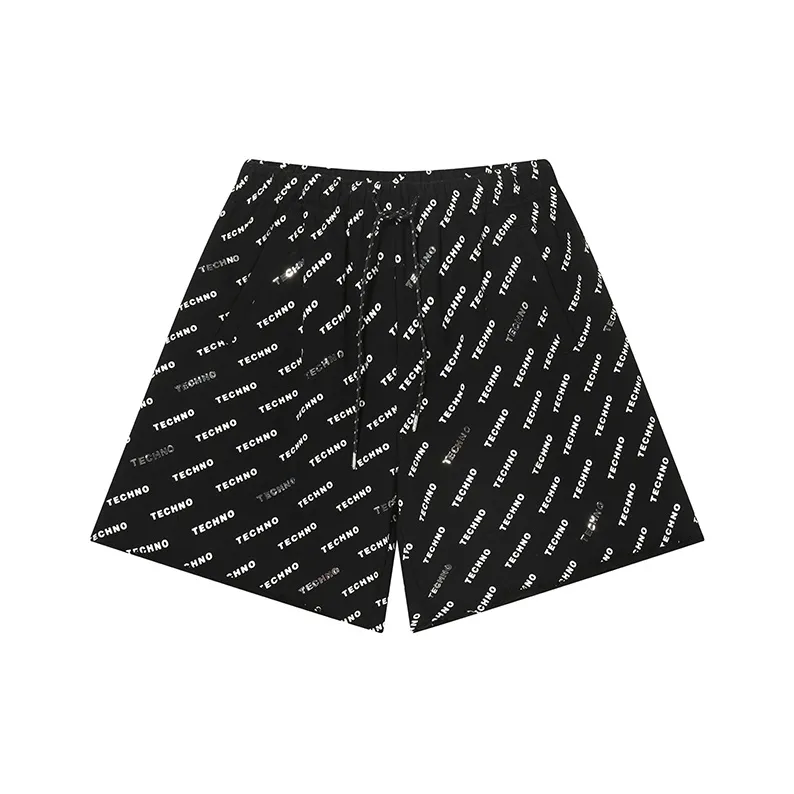 TCH Casual Shorts Unisex Black With Silver Logo-0