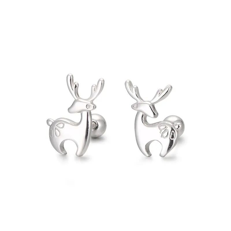 QUIET LOVE Sterling Silver Stud Earrings Women's-0