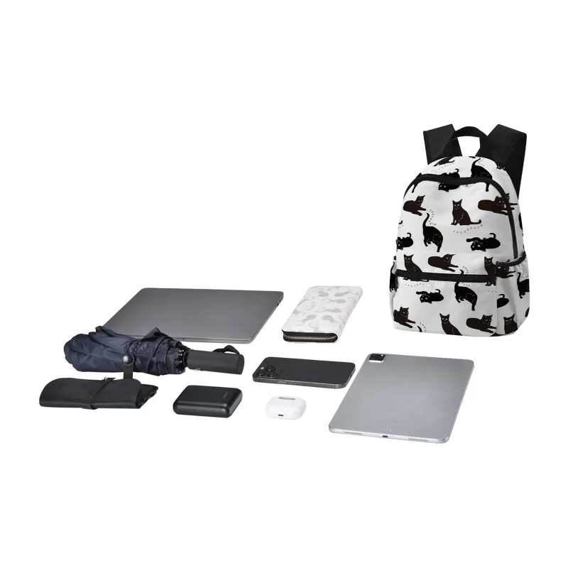 Soundbyte Polyester Backpack Unisex White-19