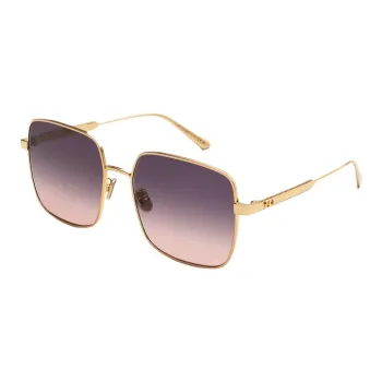 DIOR Metal Square Sunglasses Women's Gold