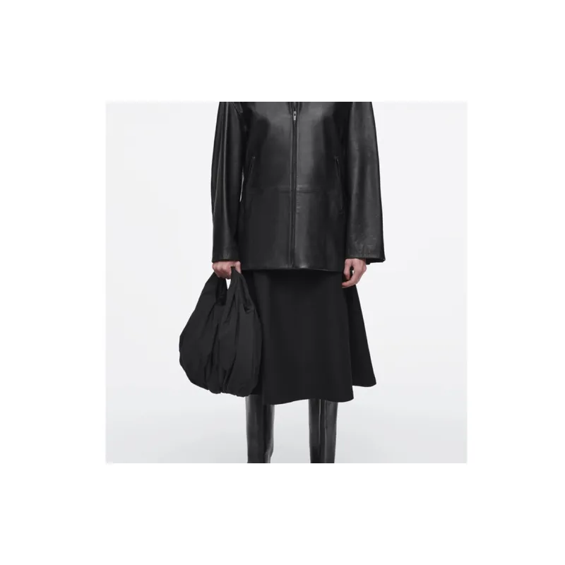 COS Fabric Handbag Large Size Women's Black-3
