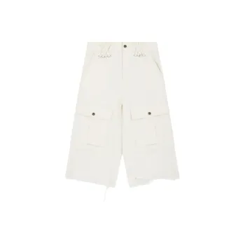 WE11DONE Cargo Shorts Unisex White
