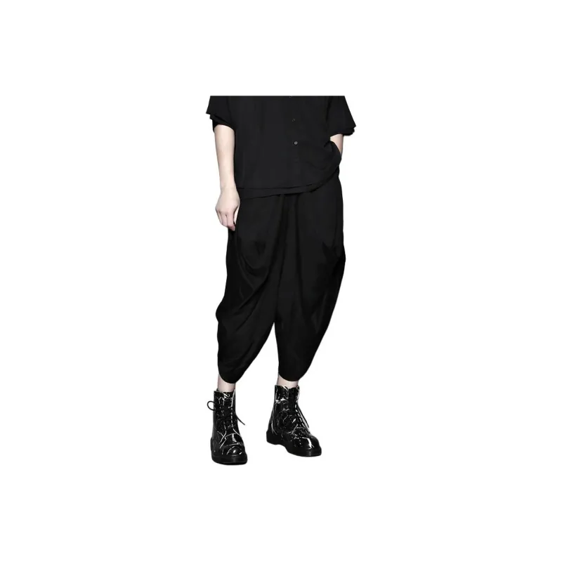 RAYSHOW Casual Pants Men's Black-0