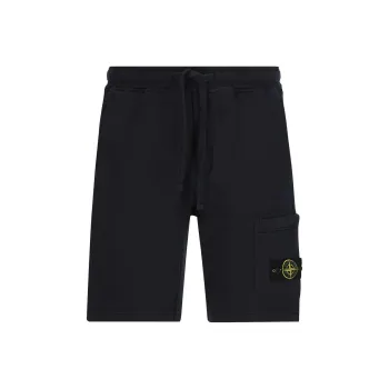 STONE ISLAND Compass appliqué Cotton Track Shorts