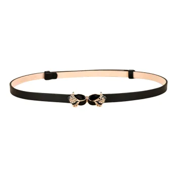 Cranta Komeia Cow Split Leather Cow Split Leather Belts Women's 1.2cm