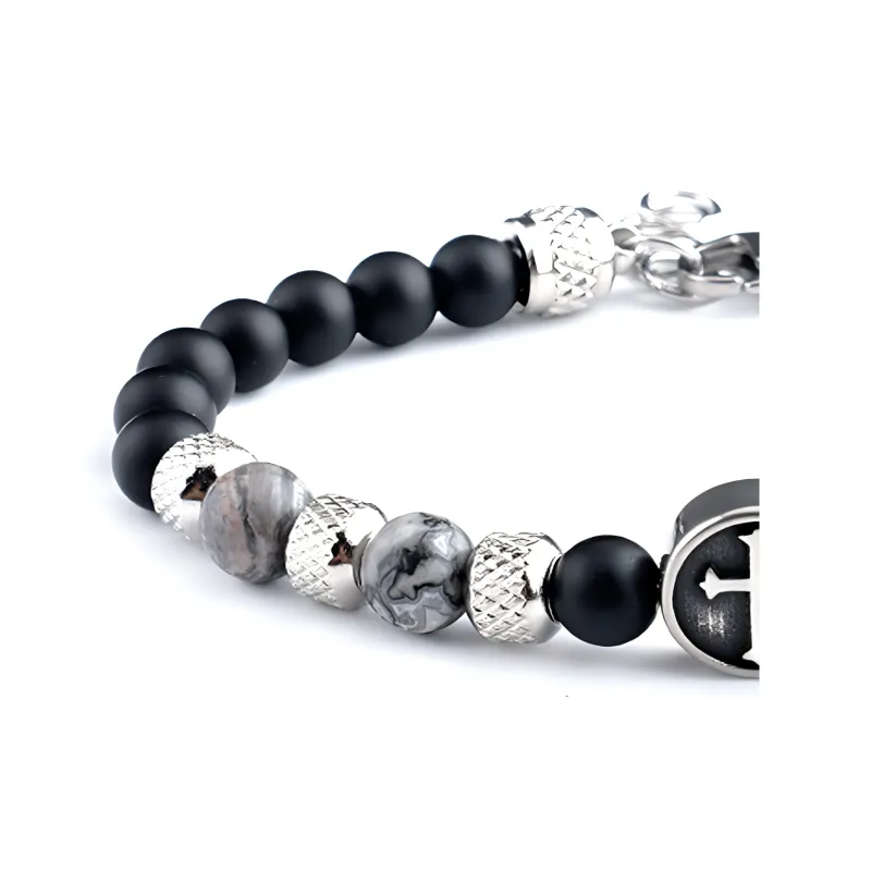 MUXIANG Map Stone Bracelets Unisex-2