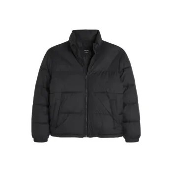 Hollister Puffer Jacket Men's Black