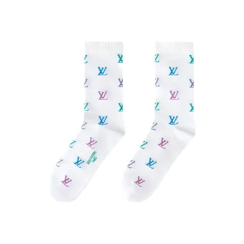 LOUIS VUITTON SS25 Spring Men's Collection Mid Calf Socks Men's 1 Pack White