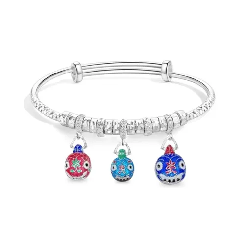 YUOFFICIAL 999 Fine Silver Bangles Unisex