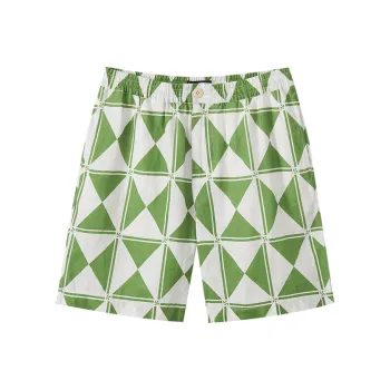 MARC OPOLO Casual Shorts Men's Green Geometric Floral