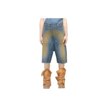 Y/Project Souffle Dropped Crotch Denim Shorts