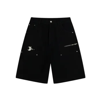 PASET Denim Shorts Unisex Black