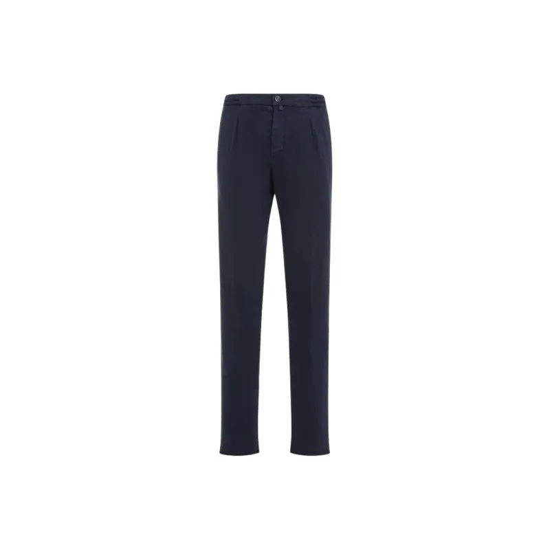 KITON Pleated Detail Straight Leg Trousers-0