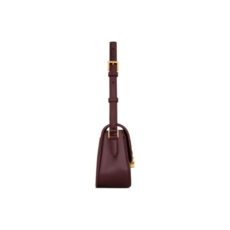 SAINT LAURENT SOLFERINO Cow Leather Shoulder Bag Medium Size Women's Cabernet Sauvignon Red-2