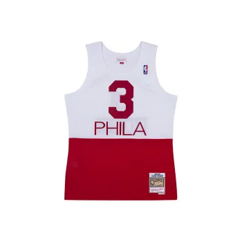 Mitchell Ness Basketball Jerseys Men White Red