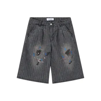 KORAKUBLUE Denim Shorts Unisex Nostalgic Black